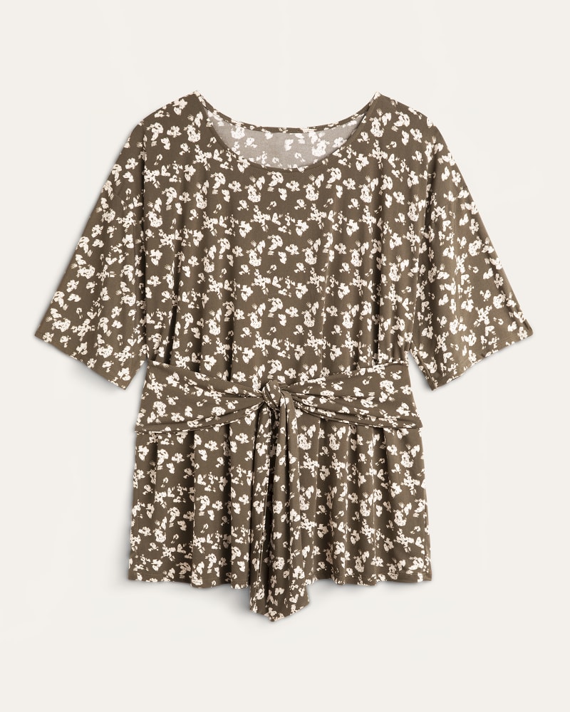 Front of plus size Kara Tie-Front Top by Molly&Isadora | Dia&Co | dia_product_style_image_id:176150